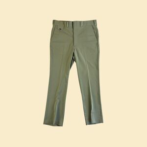 1970s light green mens pants by Kings Road Sears, size 38 mens vintage slacks